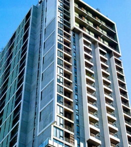 a very tall building with lots of windows